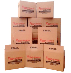 Cajas de cartón para mudanzas con etiqueta fragil